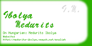 ibolya medurits business card